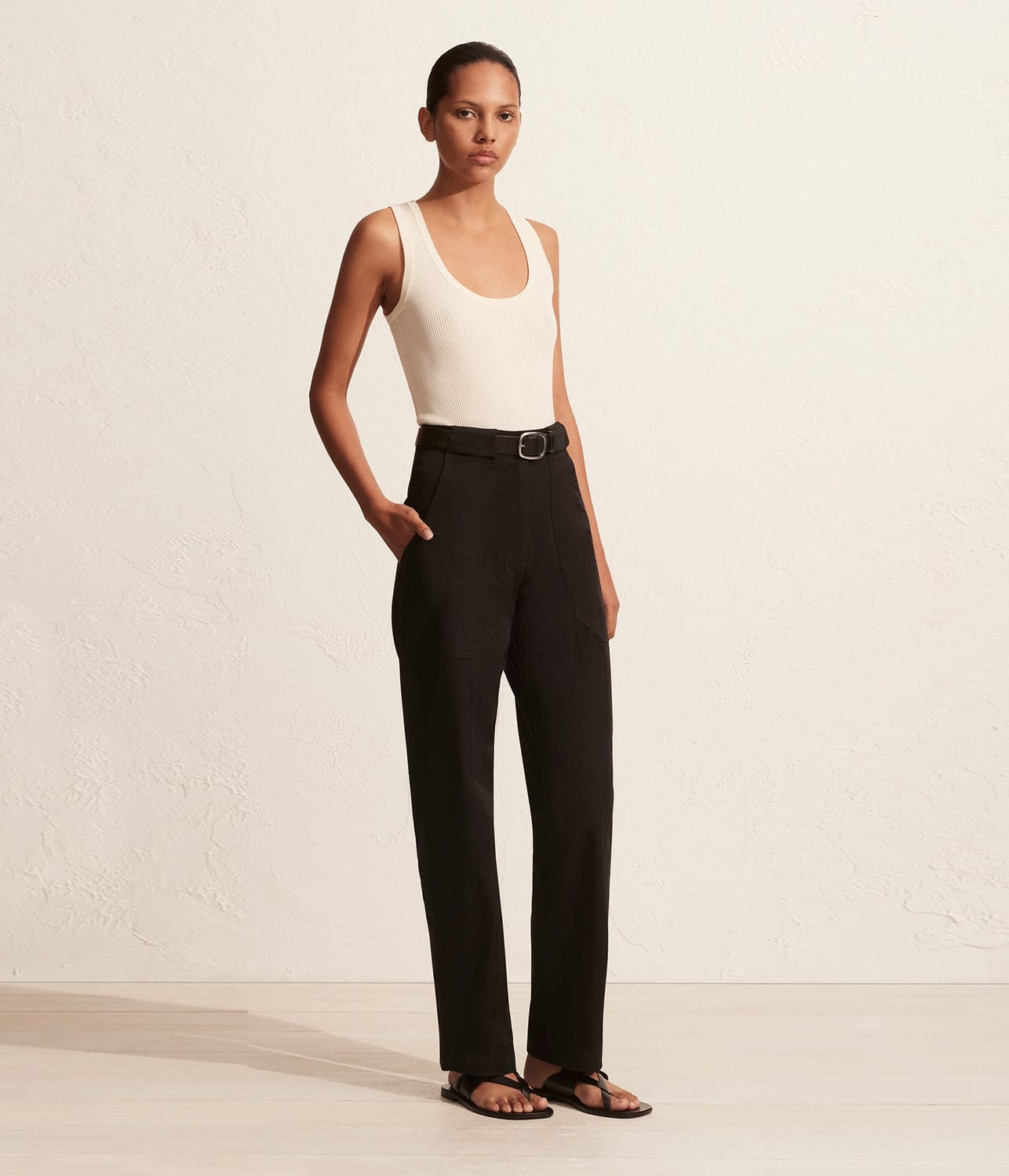 RIBBED TANK- ECRU | MATTEAU | MATTEAU RIBBED TANK- ECRU