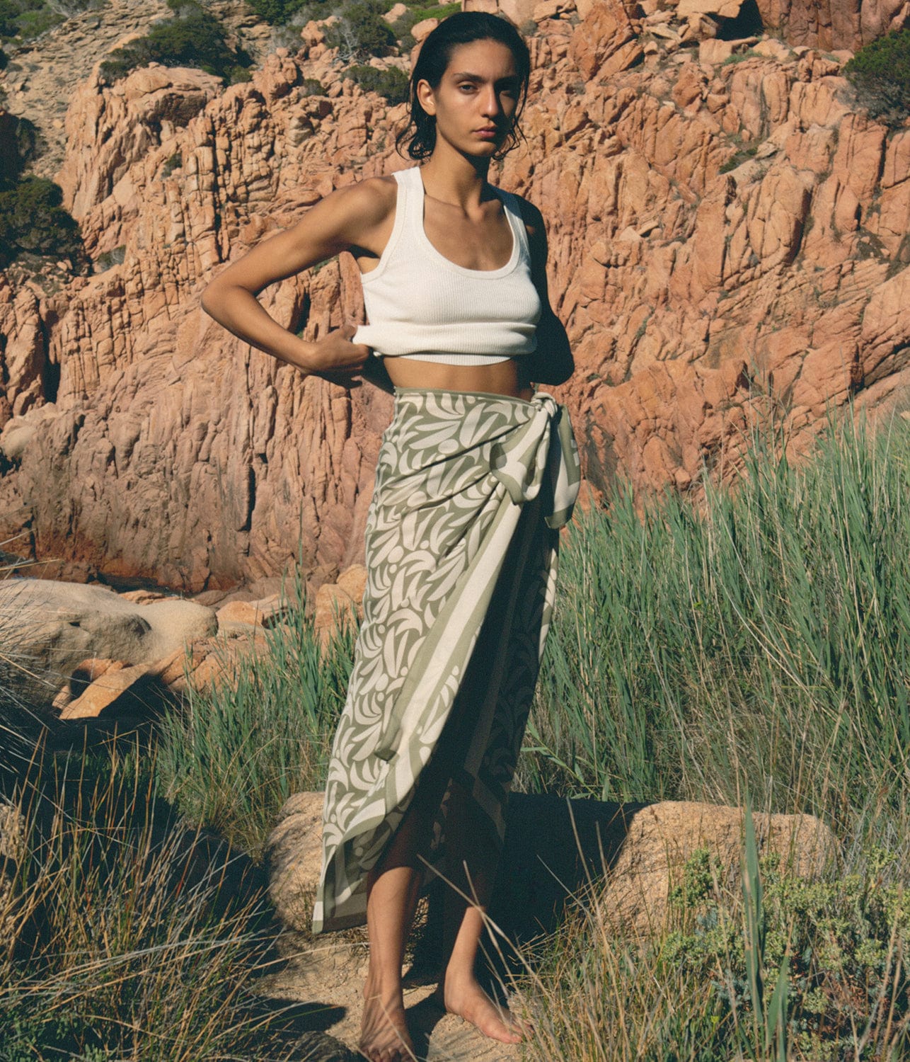 RIBBED TANK- ECRU | MATTEAU | MATTEAU RIBBED TANK- ECRU