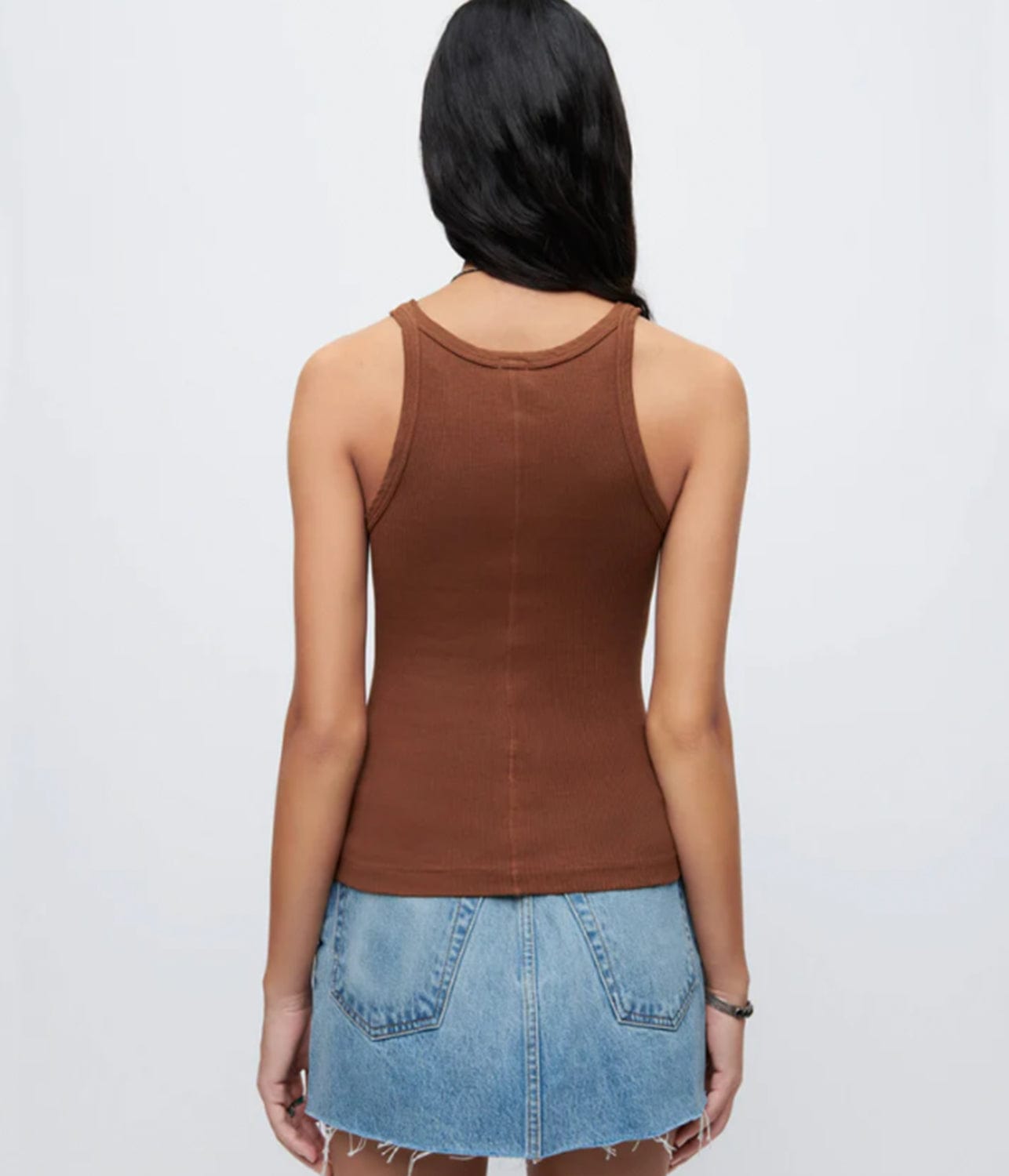 RIBBED TANK- SIENNA | RE/DONE | RE/DONE RIBBED TANK- SIENNA