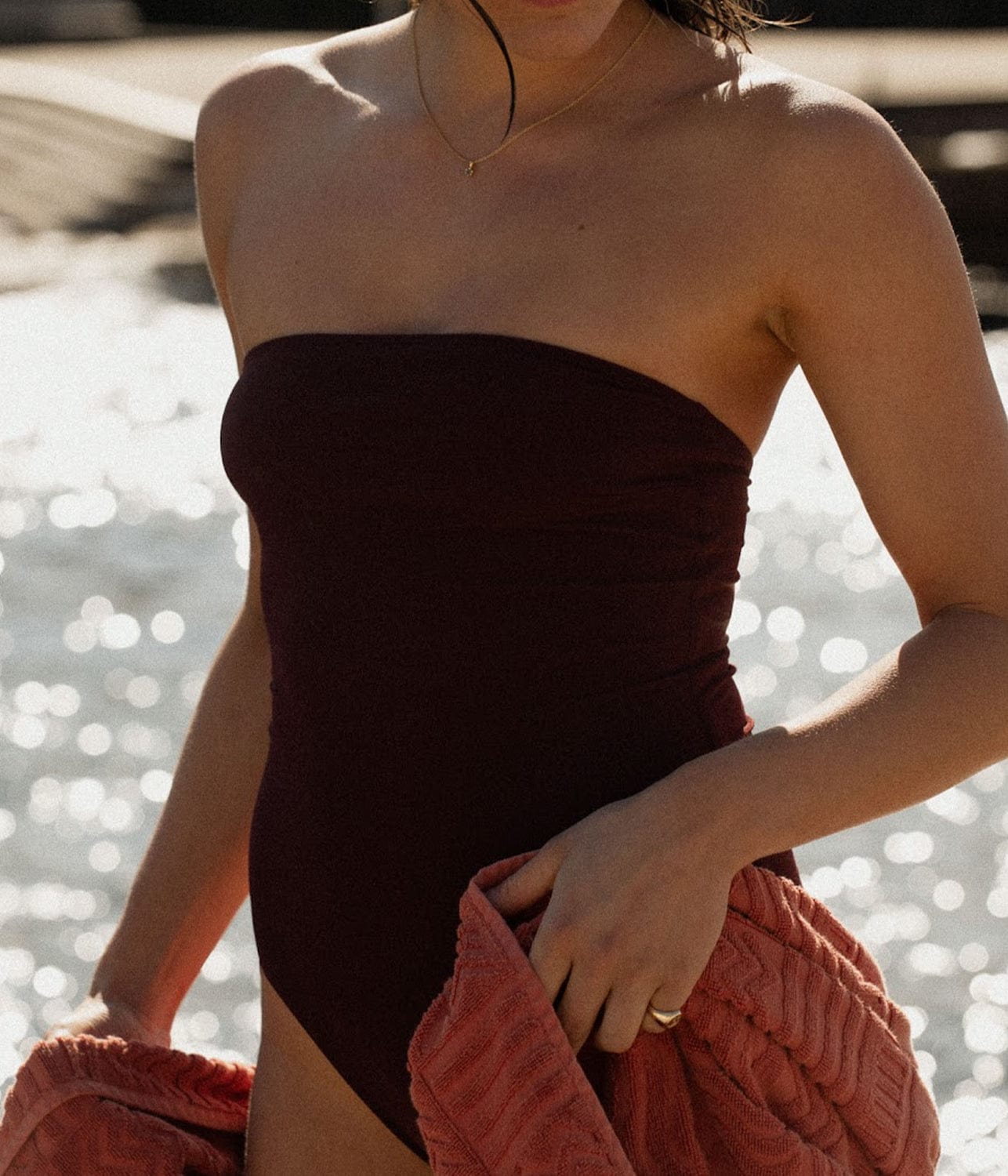 SADIE BANDEAU ONE PIECE- COFFEE | BAYTHE BAYTHE SADIE BANDEAU ONE PIECE- COFFEE