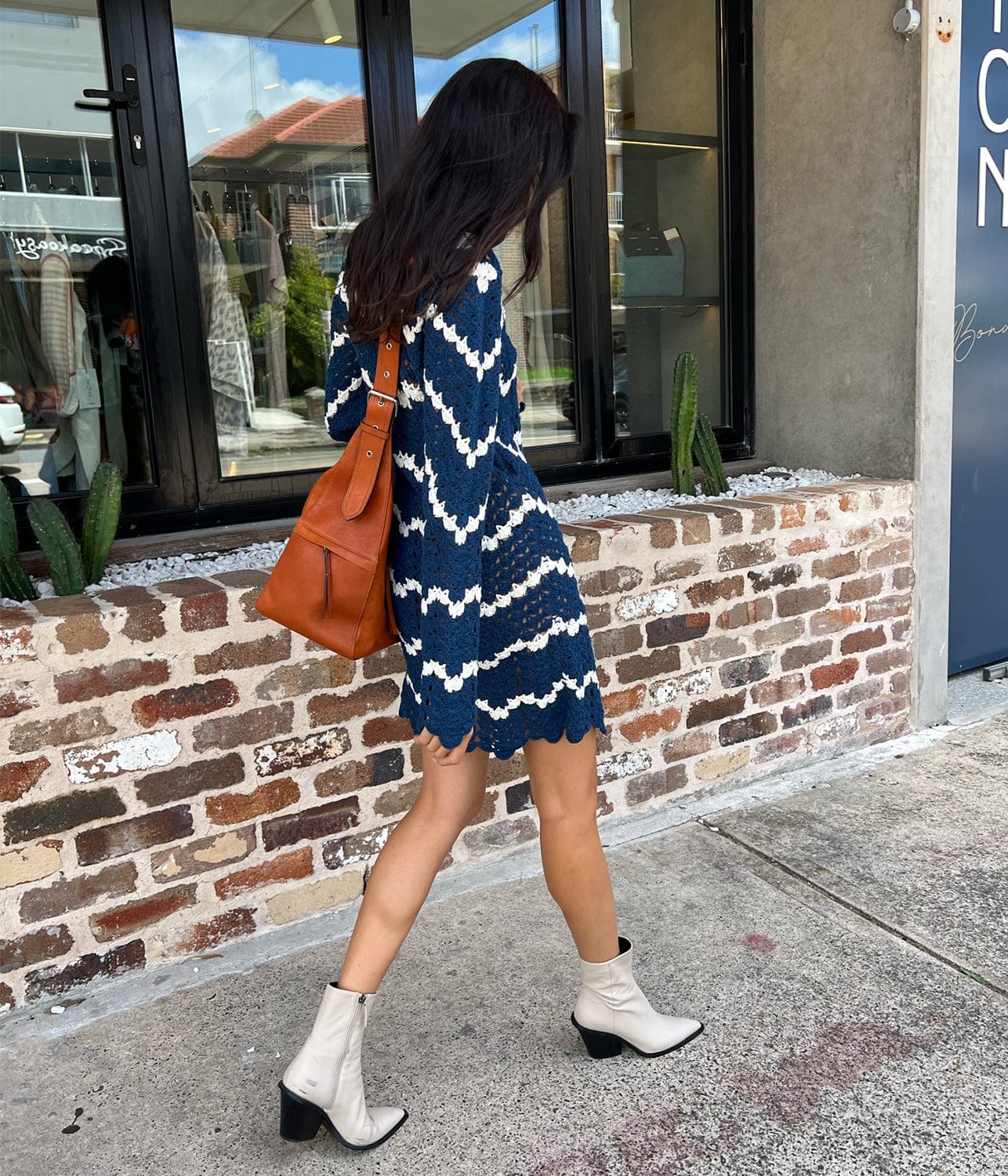 SARA CROCHET DRESS- NAVY & WHITE | ALL THAT REMAINS | ALL THAT REMAINS SARA CROCHET DRESS- NAVY & WHITE