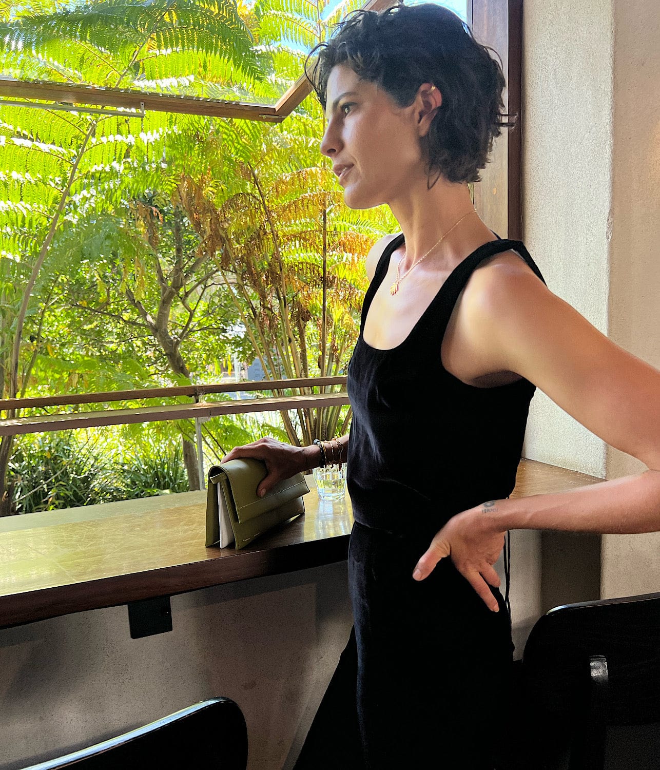 SILK VELVET COCKTAIL TOP- BLACK | MATIN | MATIN SILK VELVET COCKTAIL TOP- BLACK