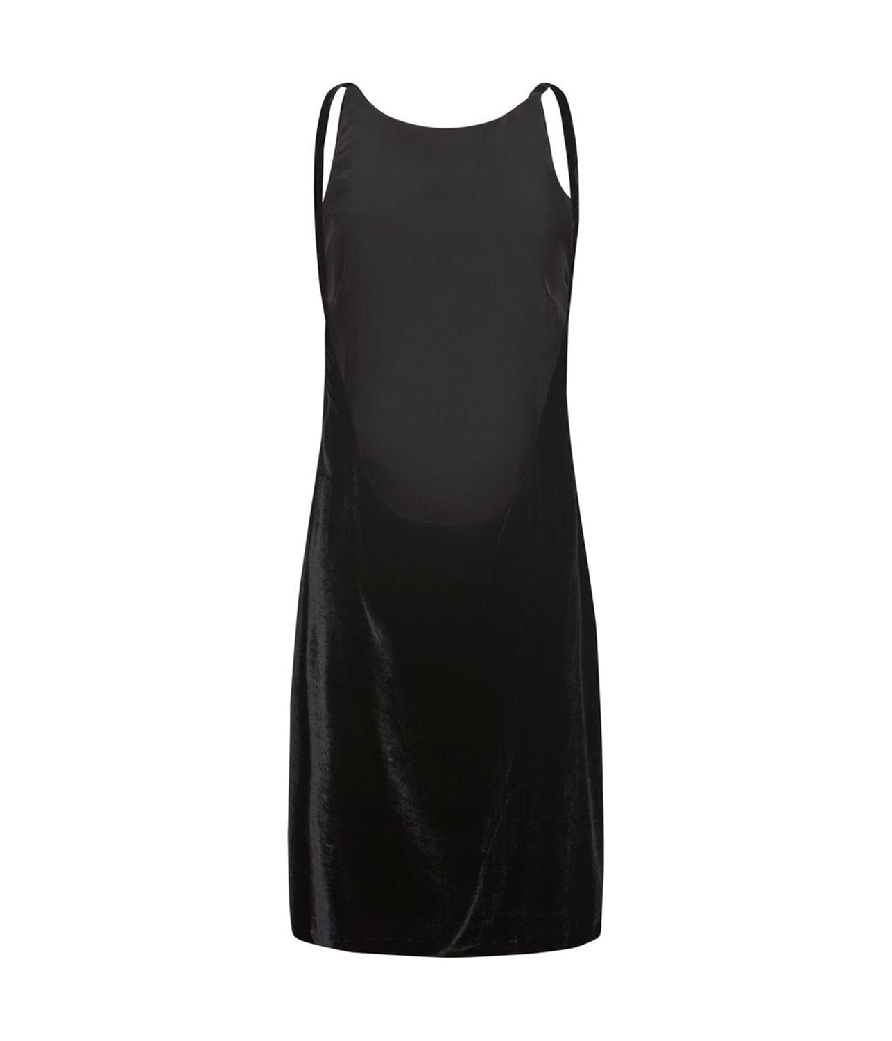 SILK VELVET OPEN BACK MINI DRESS- BLACK | MATIN | MATIN SILK VELVET OPEN BACK MINI DRESS- BLACK
