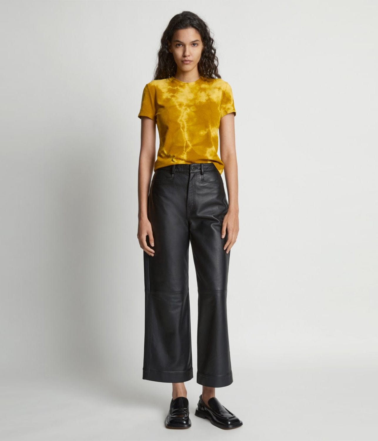 TIE DYE T-SHIRT- SULFUR/MUTED LIME | PROENZA SCHOULER WHITE LABEL | PROENZA SCHOULER WHITE LABEL TIE DYE T-SHIRT- SULFUR/MUTED LIME