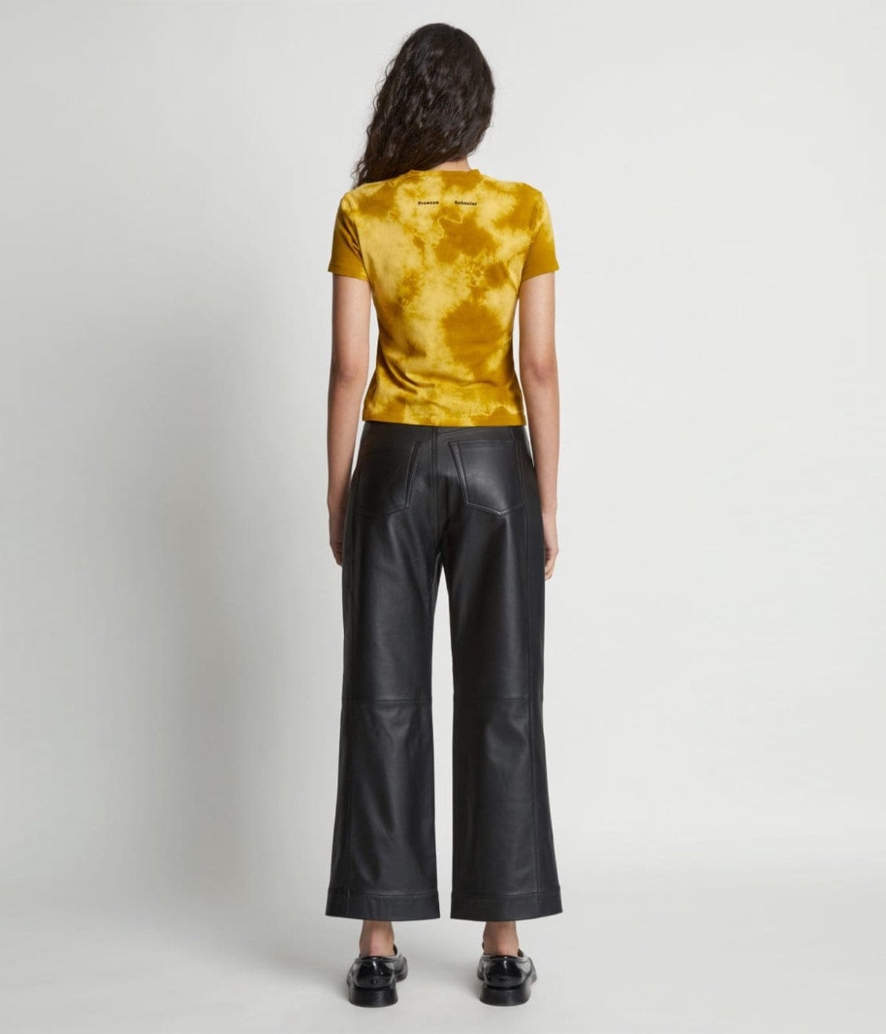 TIE DYE T-SHIRT- SULFUR/MUTED LIME | PROENZA SCHOULER WHITE LABEL | PROENZA SCHOULER WHITE LABEL TIE DYE T-SHIRT- SULFUR/MUTED LIME