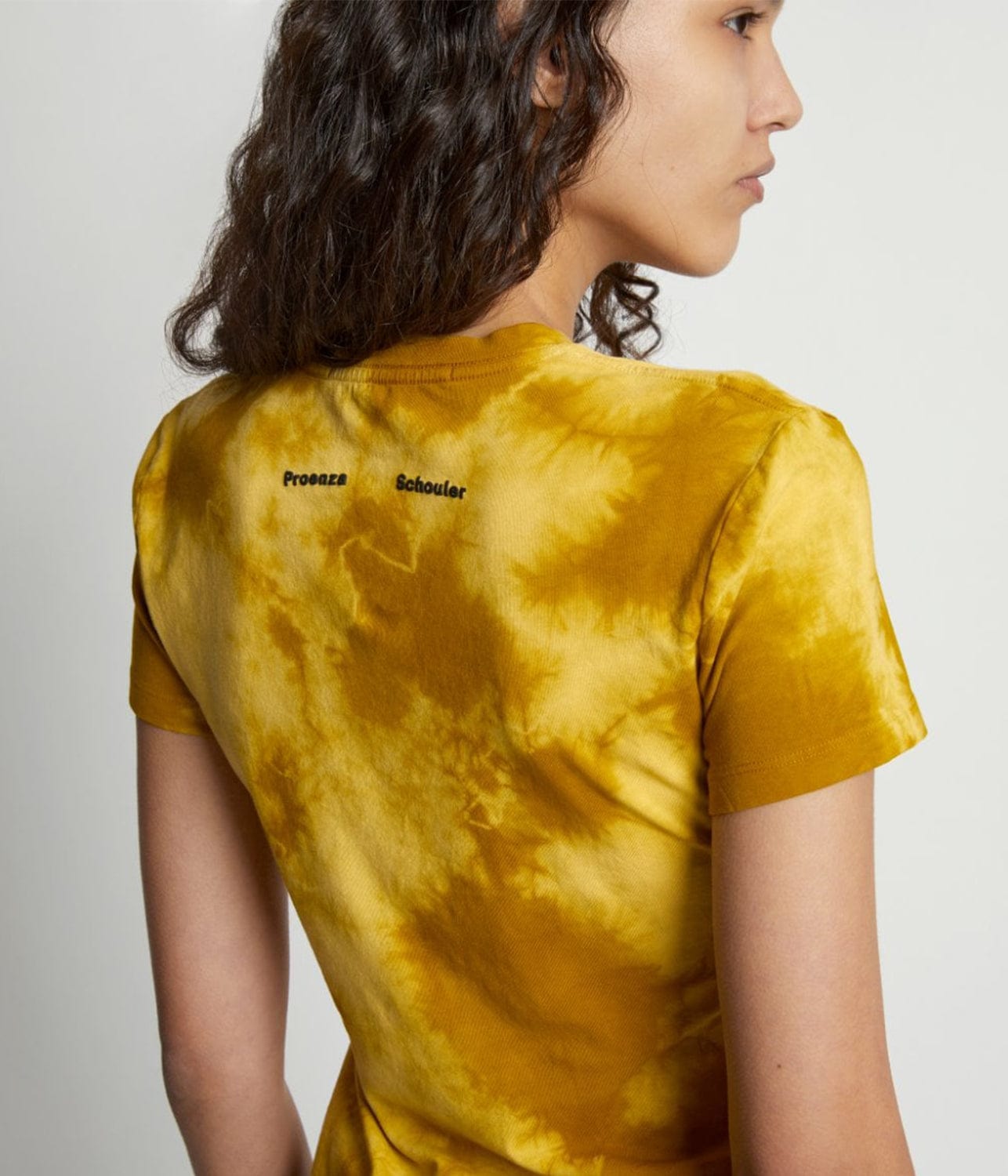 TIE DYE T-SHIRT- SULFUR/MUTED LIME | PROENZA SCHOULER WHITE LABEL | PROENZA SCHOULER WHITE LABEL TIE DYE T-SHIRT- SULFUR/MUTED LIME