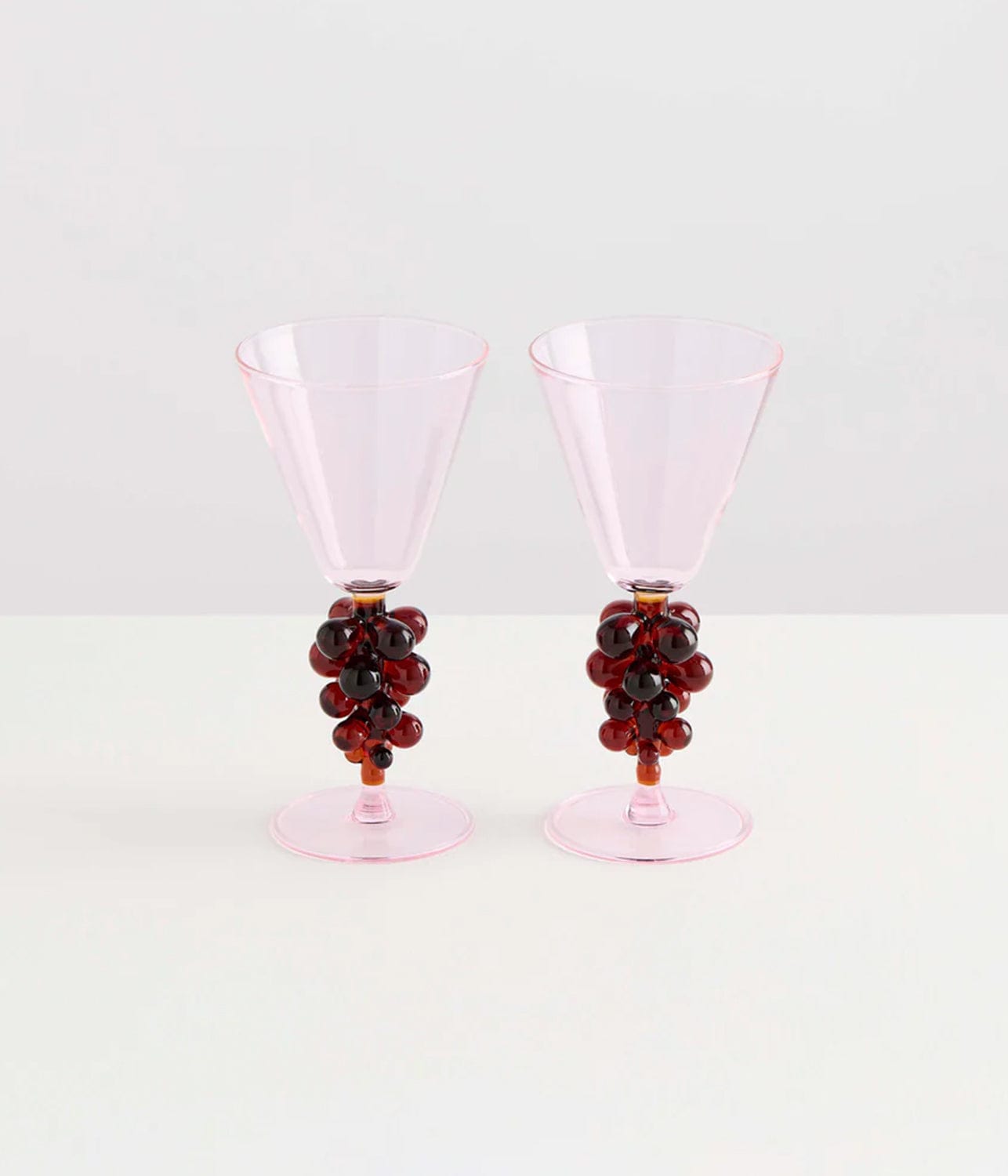 2 Bordeaux Wine Glasses  Clear & Amber - Maison Balzac