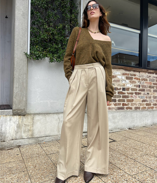 GEORG PLEAT PANT- SAND