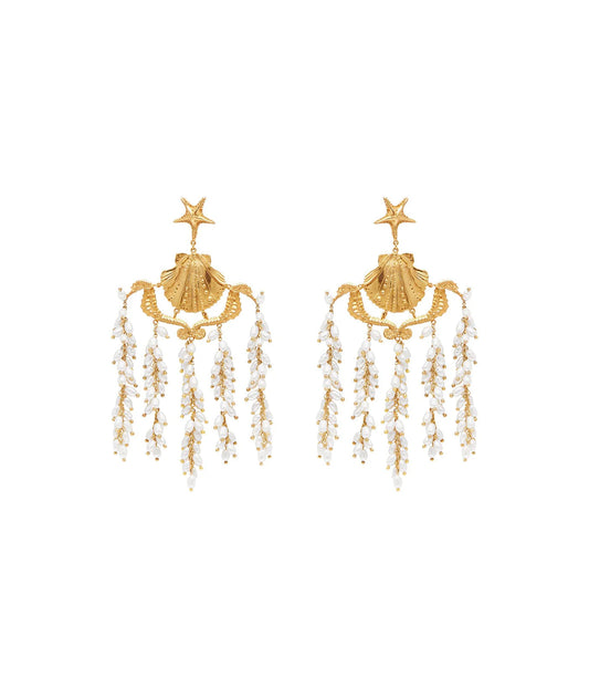 CURIO PEARL CHANDELIER EARRINGS