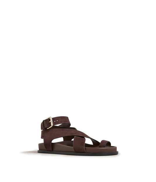 A.EMERY JALEN SANDAL- WALNUT SUEDE