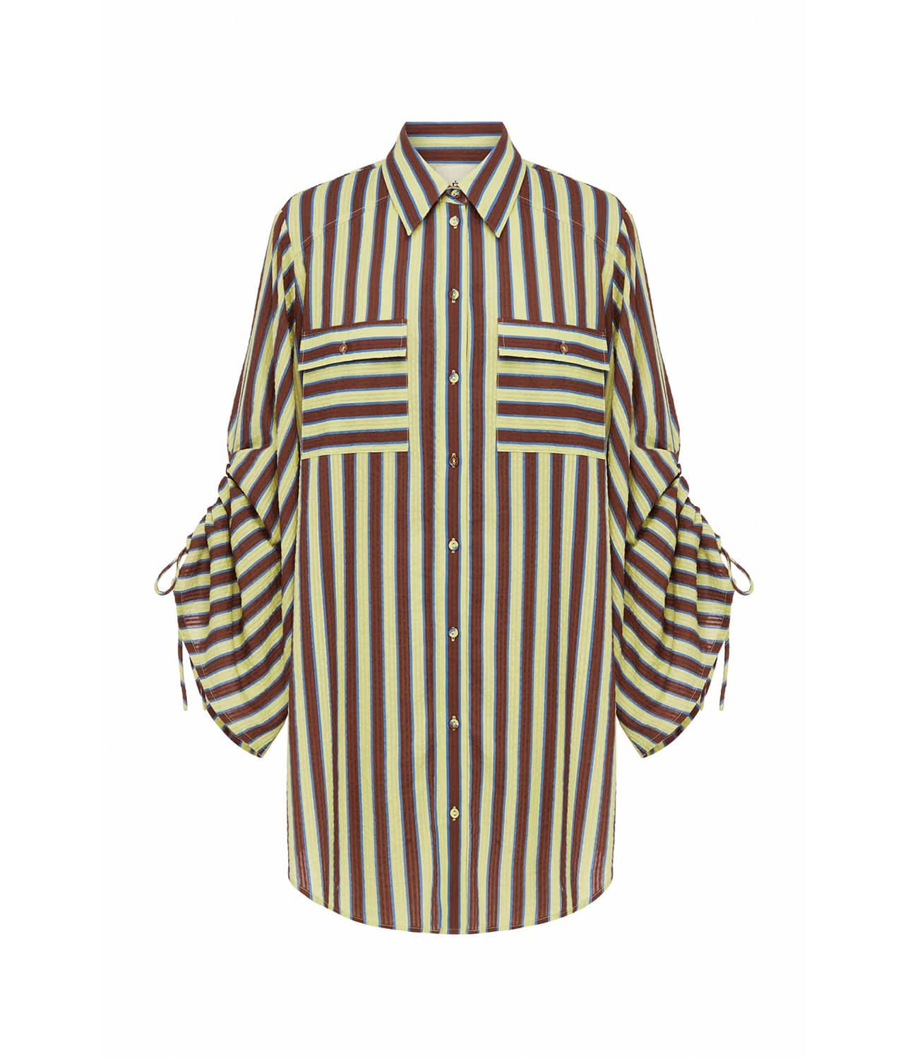 ALEMAIS TAMSIN RUCHED BEACH SHIRT