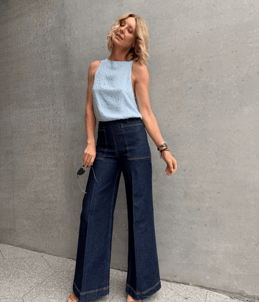 ARTCLUB X OUTLAND DENIM- INDIGO ROSSINI JEAN | ARTCLUB |  ARTCLUB BY HEIDI MIDDLETON ARTCLUB X OUTLAND DENIM- INDIGO ROSSINI JEAN