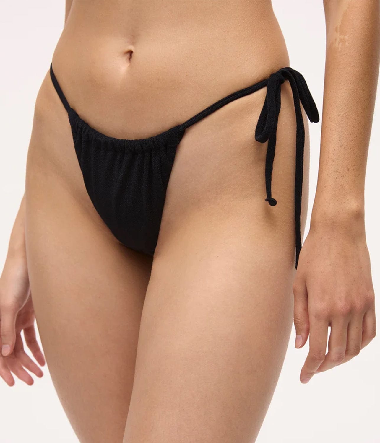 AVA STRING BIKINI BOTTOM- BLACK | BAYTHE |  BAYTHE AVA STRING BIKINI BOTTOM- BLACK