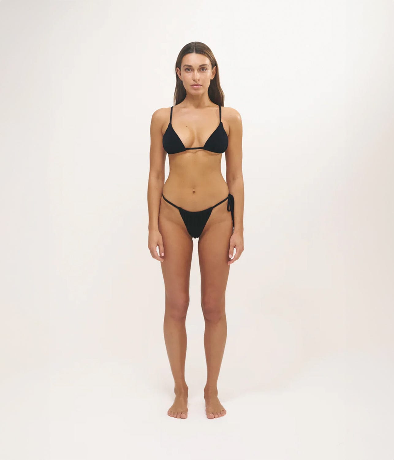 AVA STRING BIKINI BOTTOM- BLACK | BAYTHE |  BAYTHE AVA STRING BIKINI BOTTOM- BLACK