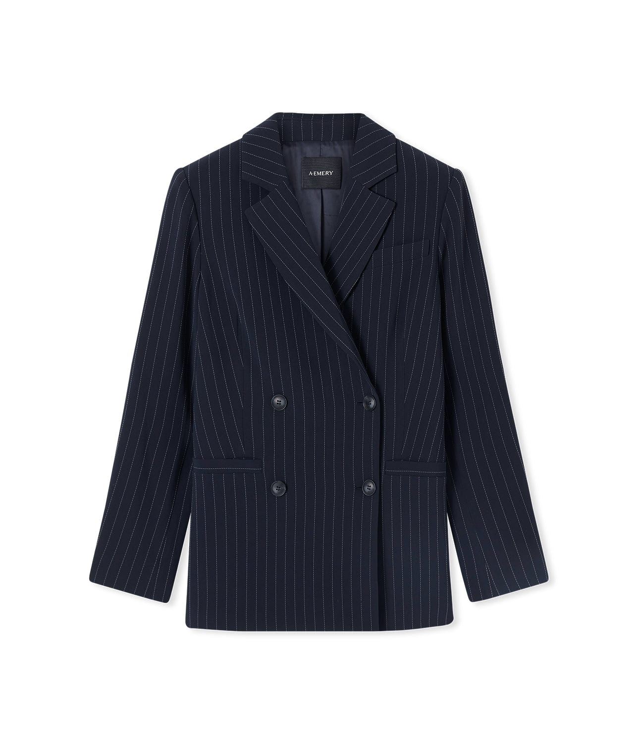 BELEN PINTRIPE BLAZER- MIDNIGHT | A.EMERY | A.EMERY BELEN PINTRIPE BLAZER- MIDNIGHT