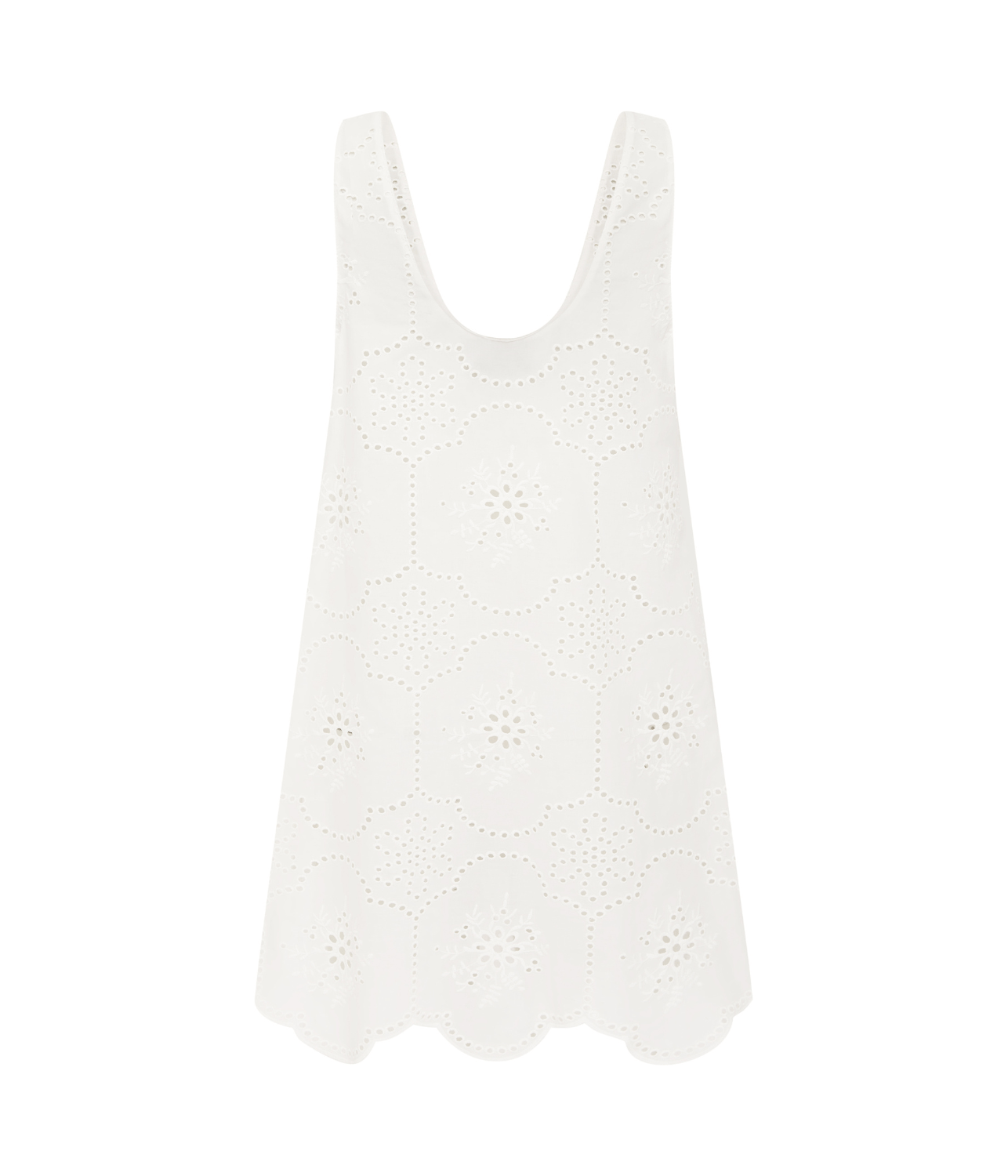 BRODERIE TANK MINI DRESS | MATTEUA MATTEAU BRODERIE TANK MINI DRESS
