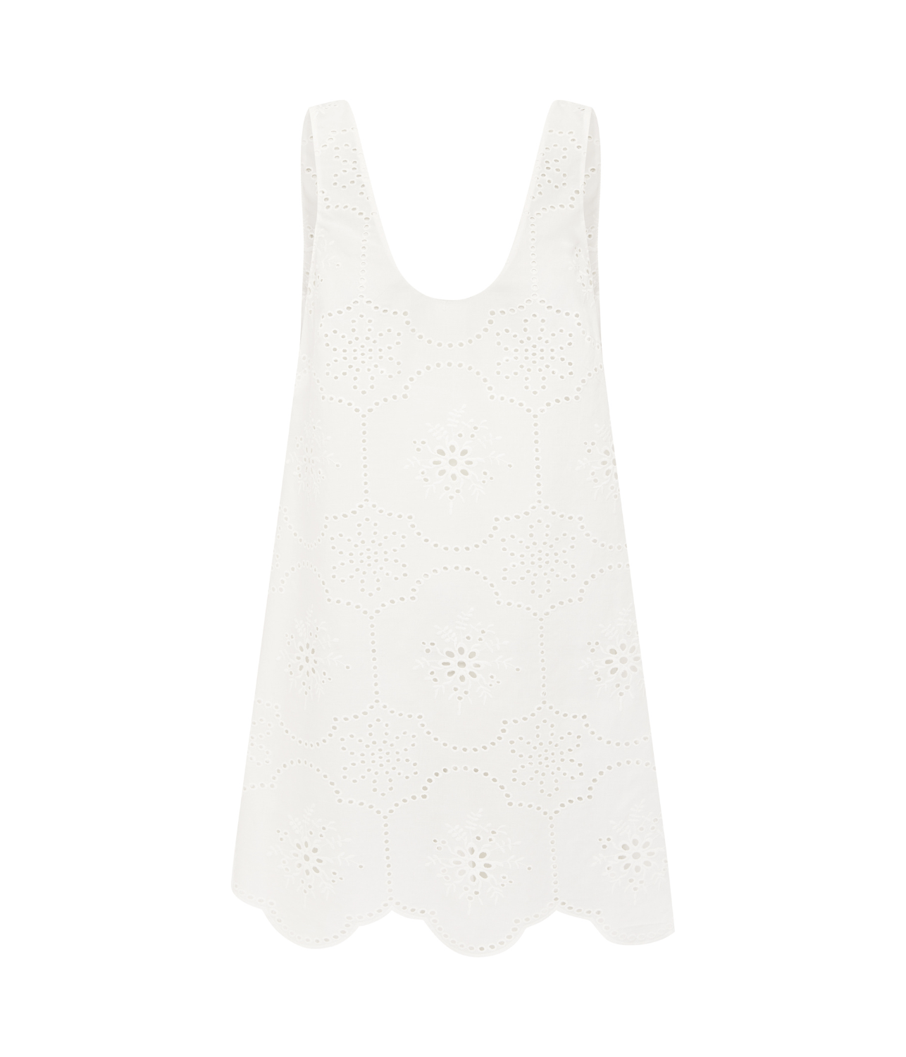 BRODERIE TANK MINI DRESS | MATTEUA MATTEAU BRODERIE TANK MINI DRESS