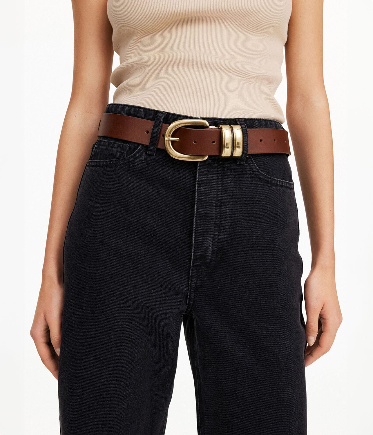 BY MALENE BIRGER ZOIRA BELT- DARK BROWN