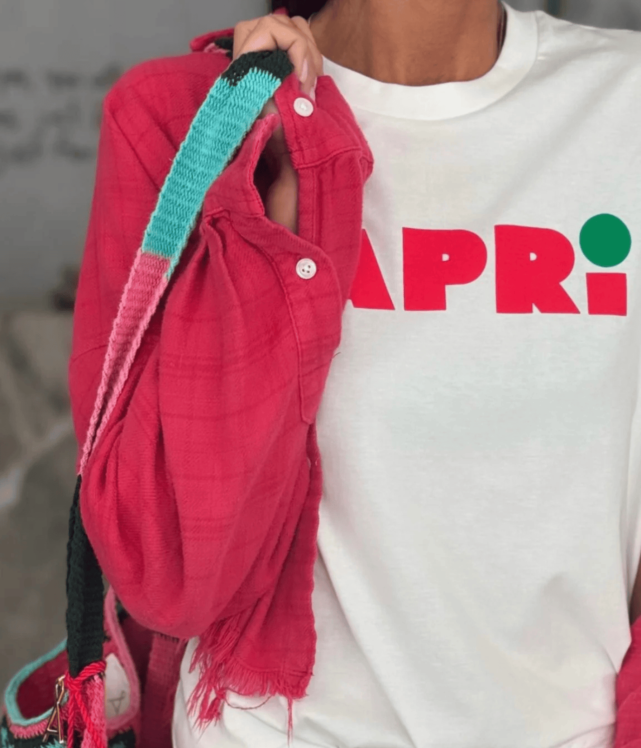 CAPRI RED T-SHIRT | LITTLE PALMA LITTLE PALMA CAPRI RED T-SHIRT