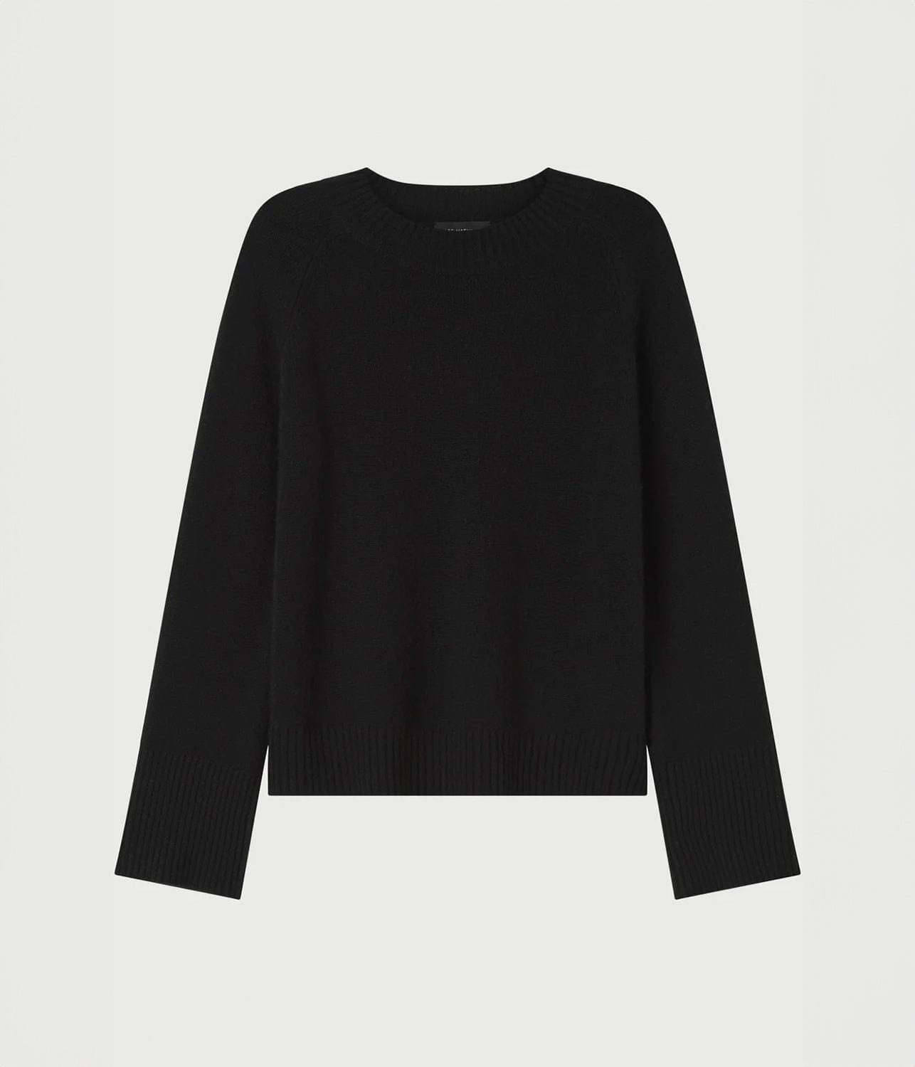 CASHMERE RELAXED CREWNECK- BLACK | LEE MATHEWS |  LEE MATHEWS CASHMERE CREWNECK- BLACK