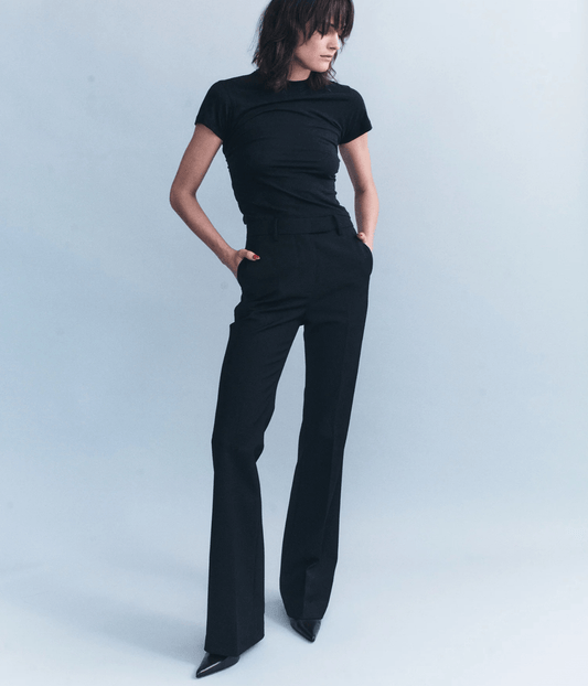 CELINA SCUBA WOOL TAILORED PANTS | COURTNEY ZHENG COURTNEY ZHENG CELINA SCUBA WOOL TAILORED PANTS