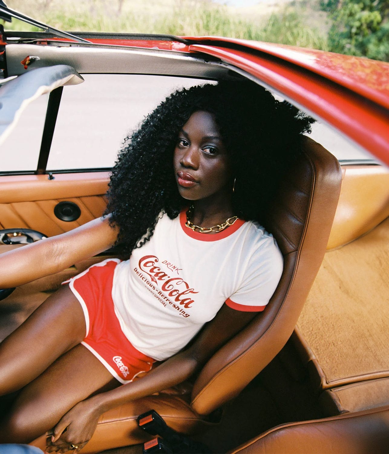 CLASSIC COKE SCALLOP SHORTS- RED | SOMETHING VERY SPECIAL |  SOMETHING VERY SPECIAL CLASSIC COKE SCALLOP SHORTS- RED