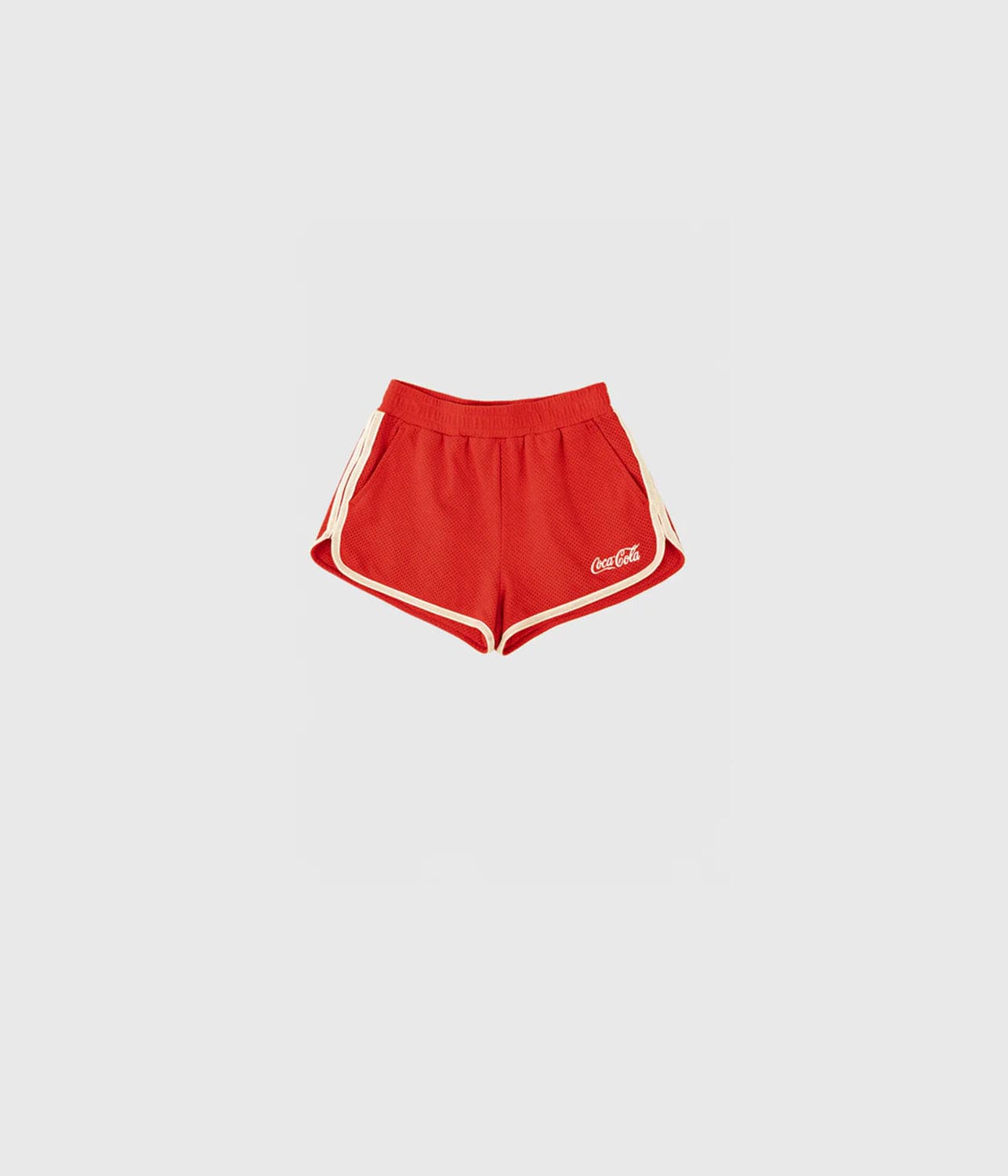 CLASSIC COKE SCALLOP SHORTS- RED | SOMETHING VERY SPECIAL |  SOMETHING VERY SPECIAL CLASSIC COKE SCALLOP SHORTS- RED