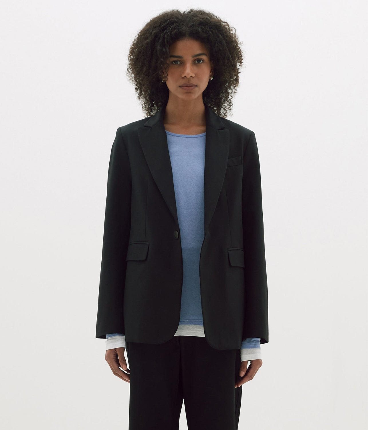 CLASSIC TAILORED JACKET- BLACK | BASSIKE |  Bassike CLASSIC TAILORED JACKET- BLACK