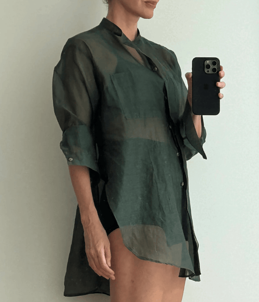 CLOUD DESHI SHIRT | VERDE OFFICINA | ARTCLUB  ARTCLUB BY HEIDI MIDDLETON CLOUD DESHI SHIRT | VERDE OFFICINA