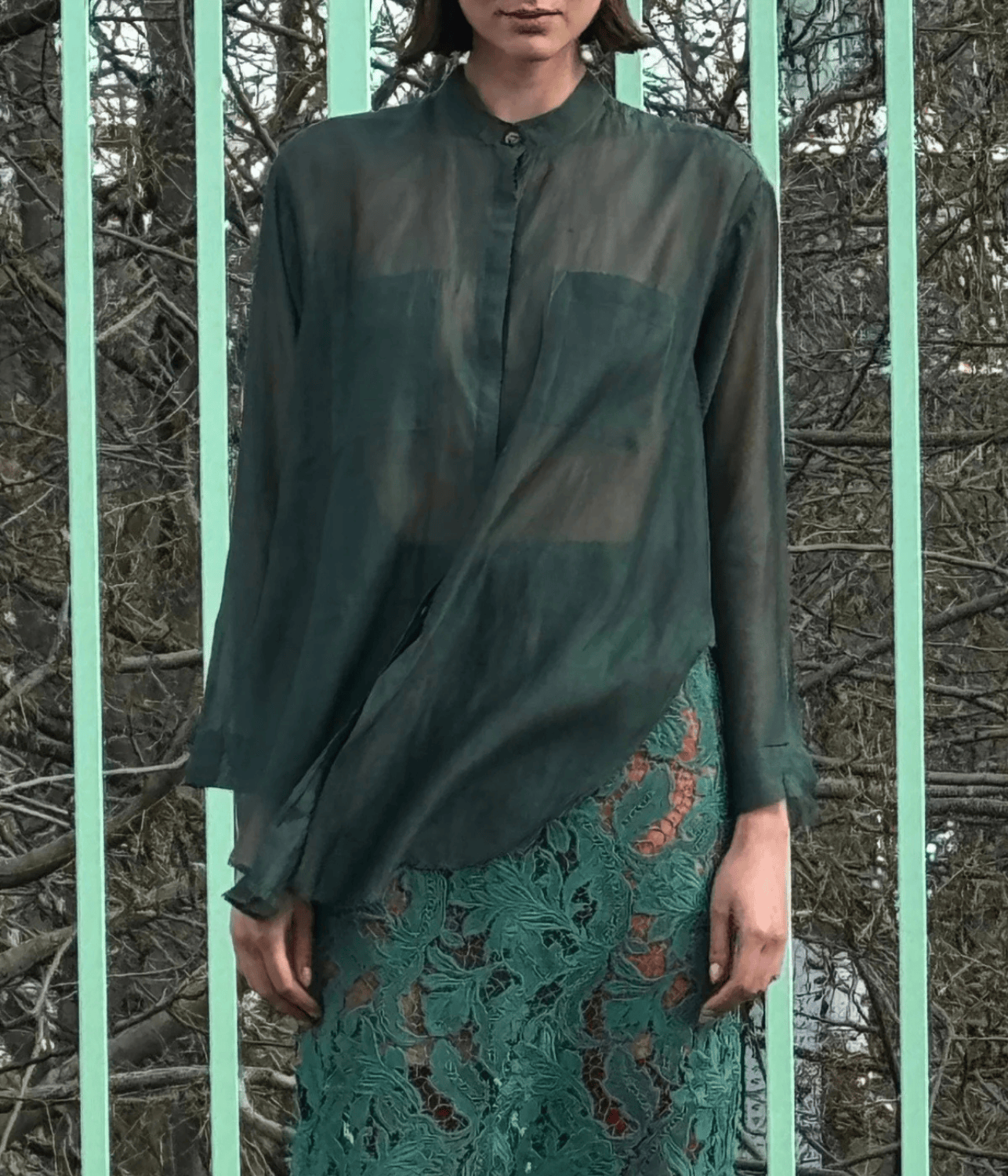 CLOUD DESHI SHIRT | VERDE OFFICINA | ARTCLUB  ARTCLUB BY HEIDI MIDDLETON CLOUD DESHI SHIRT | VERDE OFFICINA