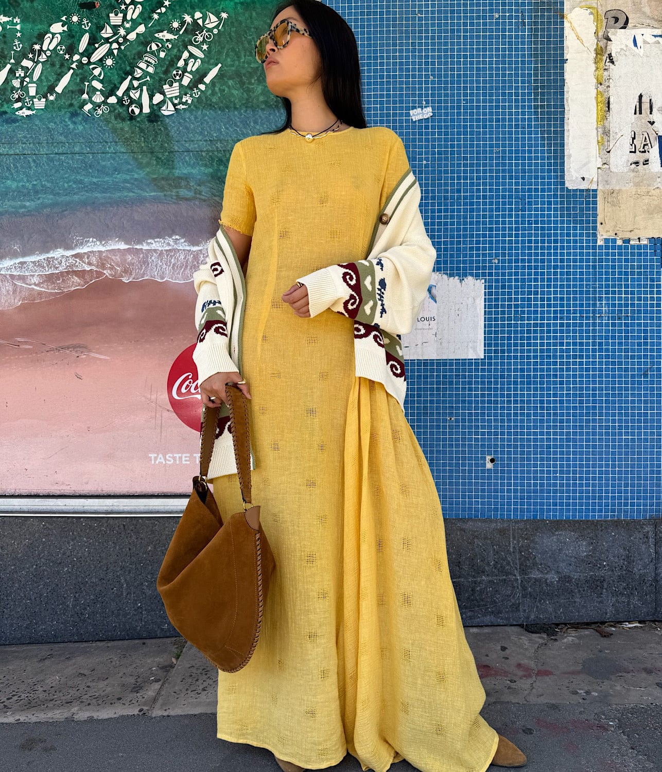 COOL MAXI GOWN- PINEAPPLE | LUUDA |  LUUDA COOL MAXI GOWN- PINEAPPLE