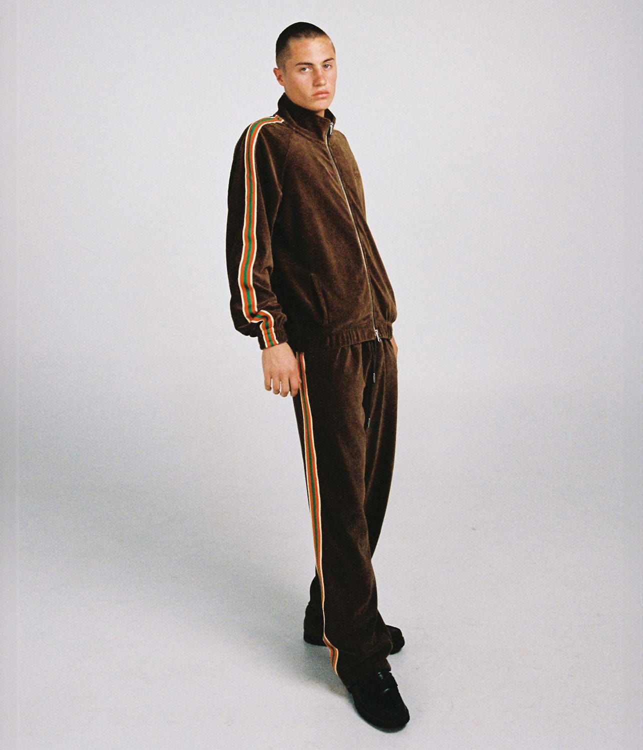 CORD STRIPE PANTS- BROWN | SOMETHING VERY SPECIAL |  SOMETHING VERY SPECIAL CORD STRIPE PANTS- BROWN