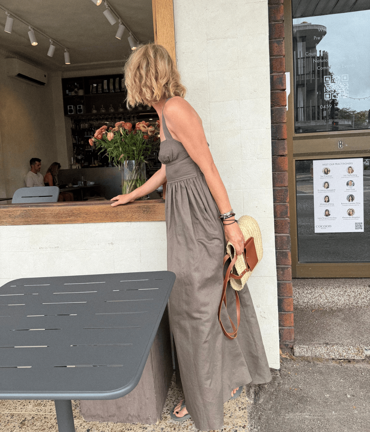 CROSSBACK LINEN DRESS | MATTEUA  MATTEAU CROSSBACK LINEN DRESS