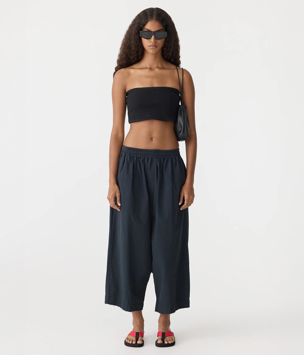 CRUSHED COTTON CULOTTE - INK | BASSIKE |  BASSIKE CRUSHED COTTON CULOTTE - INK