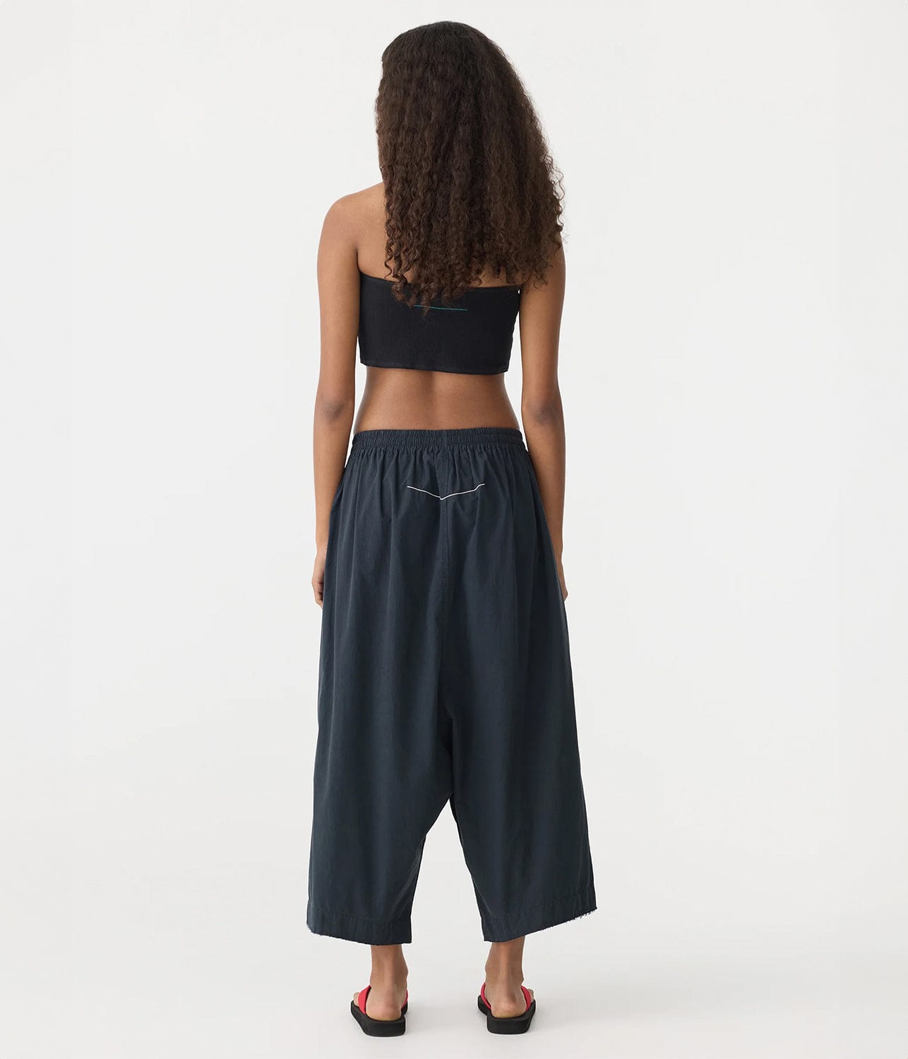 CRUSHED COTTON CULOTTE - INK | BASSIKE |  BASSIKE CRUSHED COTTON CULOTTE - INK