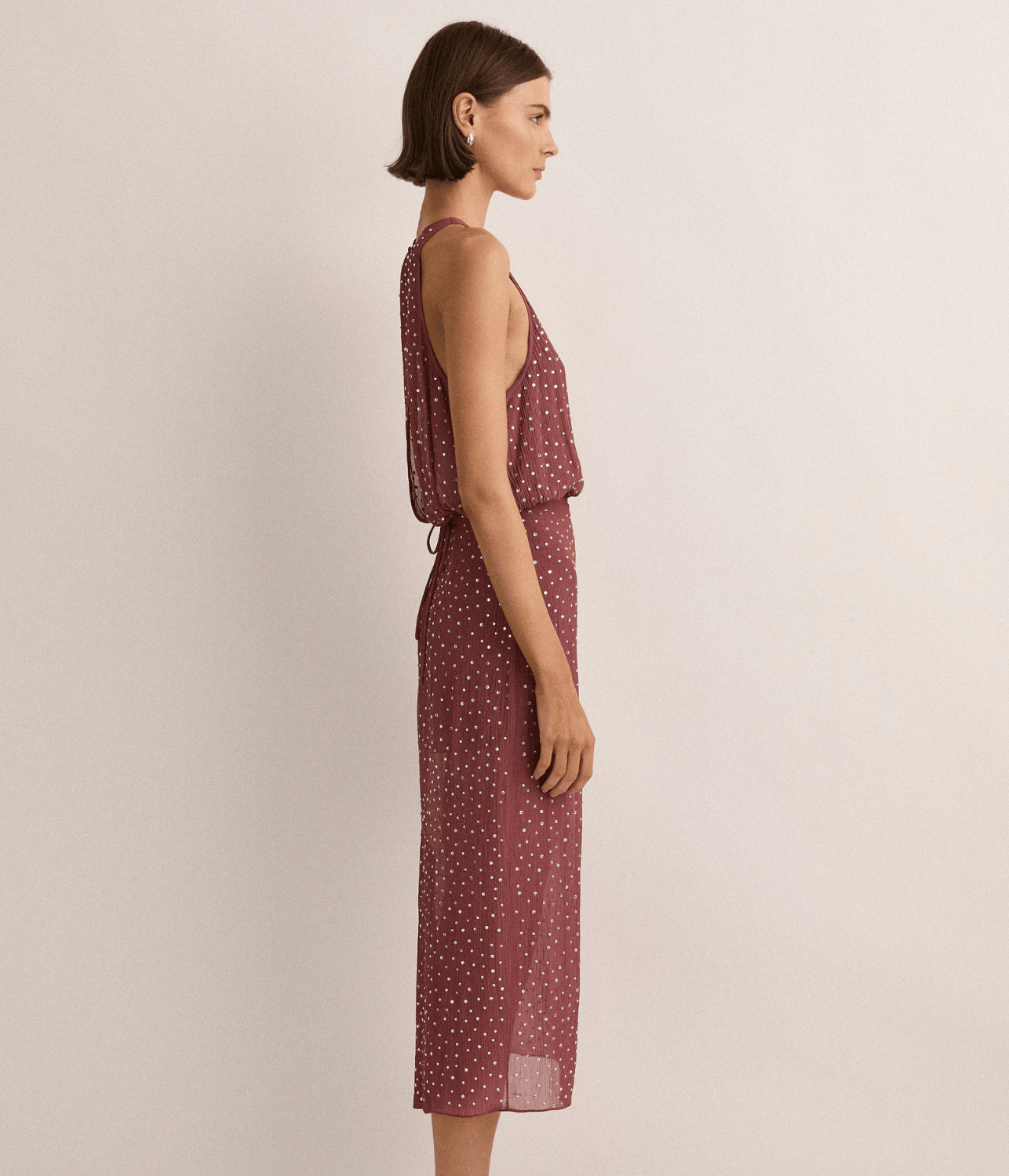 CRYSTAL EMBELLISHED SKIRT | PLUM | SJC  MADE FOR TRAVEL SJC MADE FOR TRAVEL CRYSTAL EMBELLISHED SKIRT | PLUM