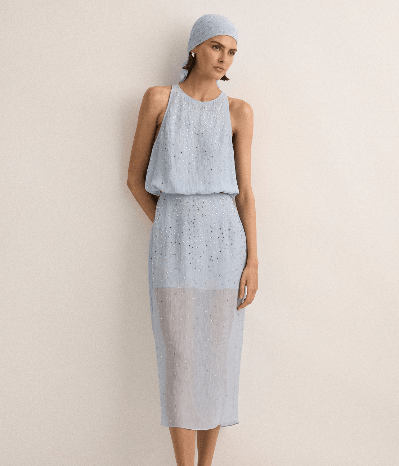 CRYSTAL EMBELLISHED TOP | SKY BLUE | SJC MADE FOR TRAVEL SJC MADE FOR TRAVEL CRYSTAL EMBELLISHED TOP | SKY BLUE