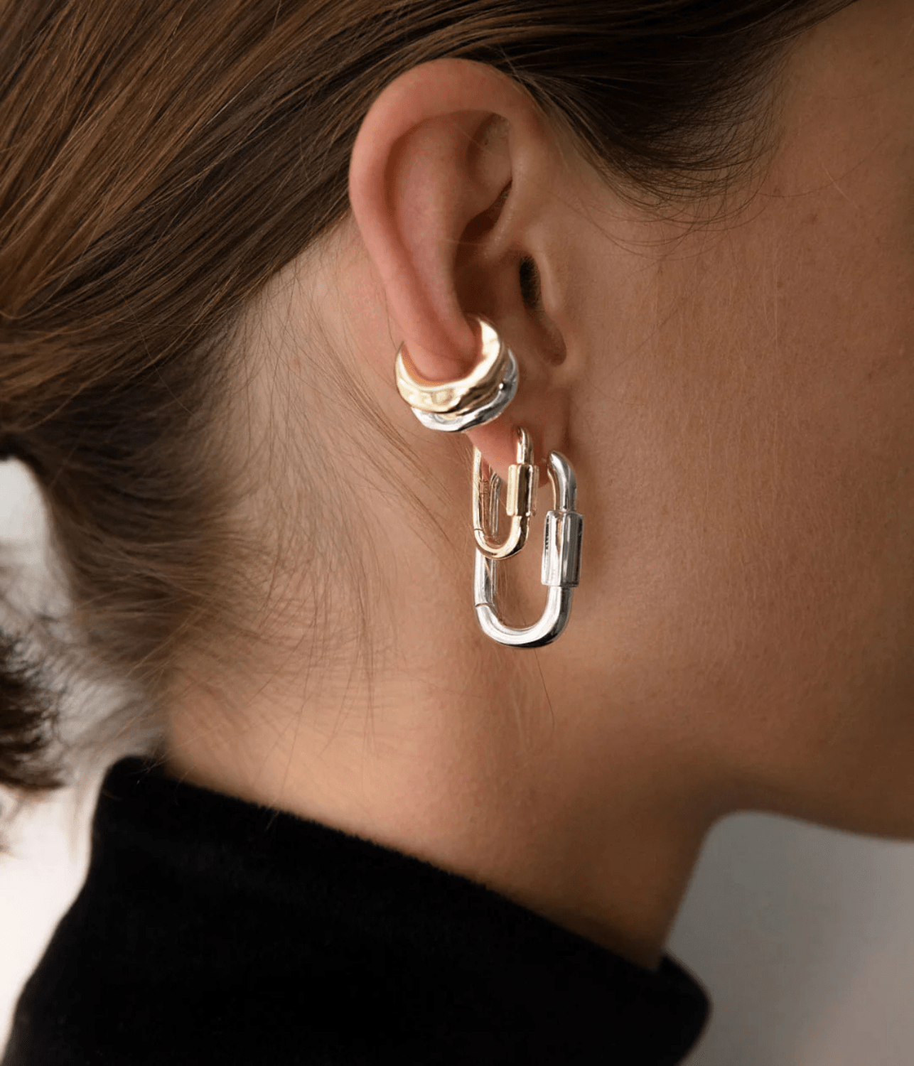 DISENGAGE HOOPS | SILVER | F + H STUDIOS F+H DISENGAGE HOOPS | SILVER