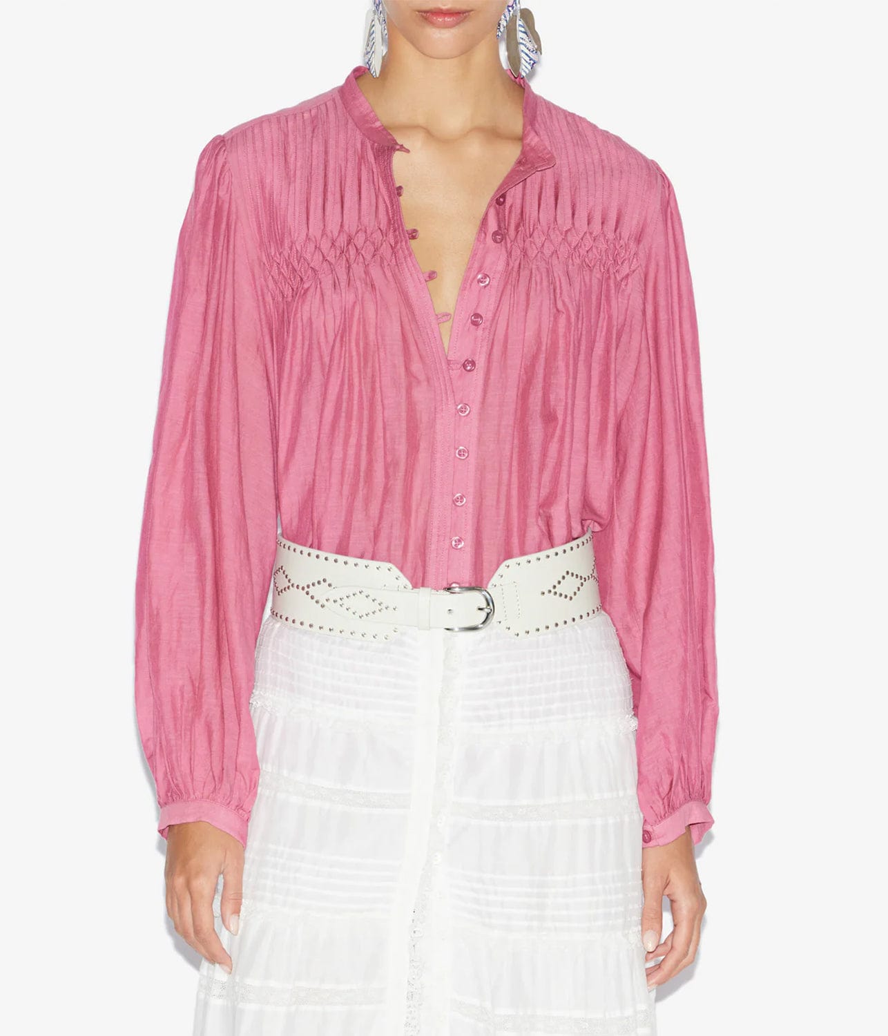 DOROTHE TOP- PINK | ISABEL MARANT |  ISABEL MARANT DOROTHE TOP- ANTIQUE PINK