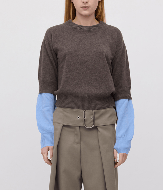 DOUBLE CUFF CASHMERE WOOL SWEATER | WYNN HAMLYN WYNN HAMLYN DOUBLE CUFF CASHMERE WOOL SWEATER