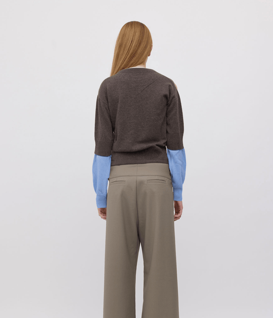  DOUBLE CUFF CASHMERE WOOL SWEATER | WYNN HAMLYN WYNN HAMLYN DOUBLE CUFF CASHMERE WOOL SWEATER