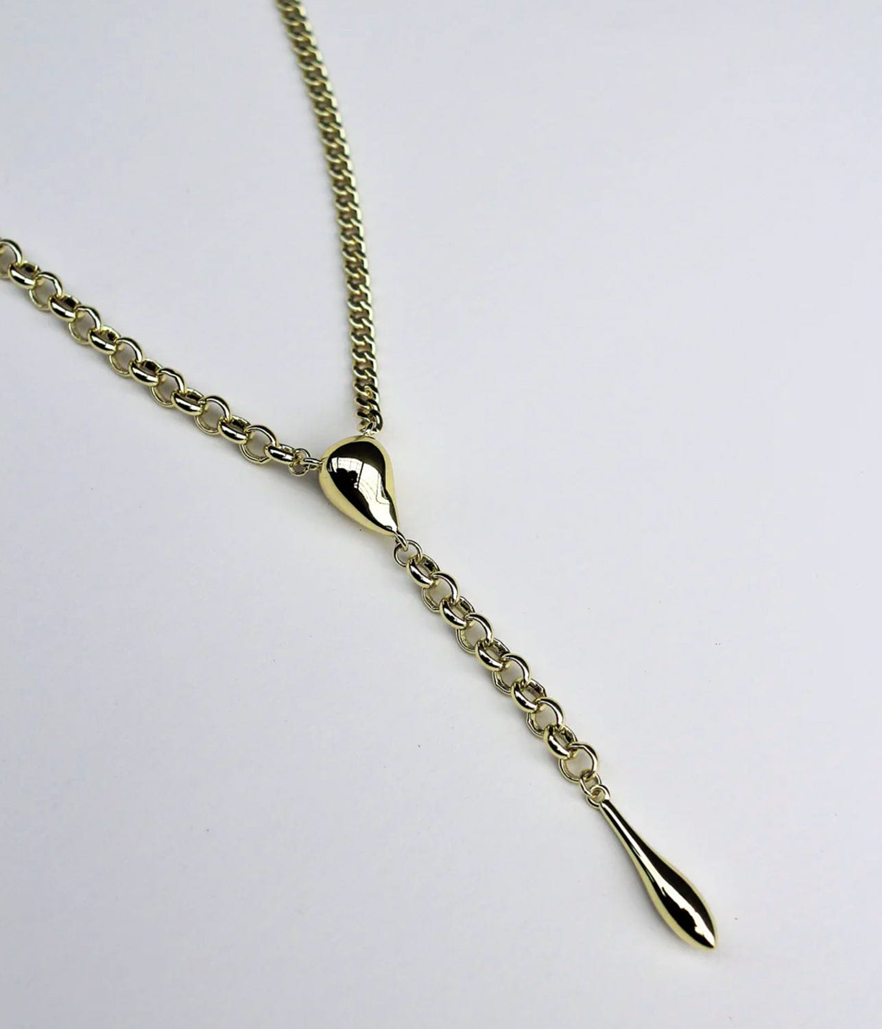 DROPLET NECKLACE- GOLD | F+H  F+H DROPLET NECKLACE- GOLD