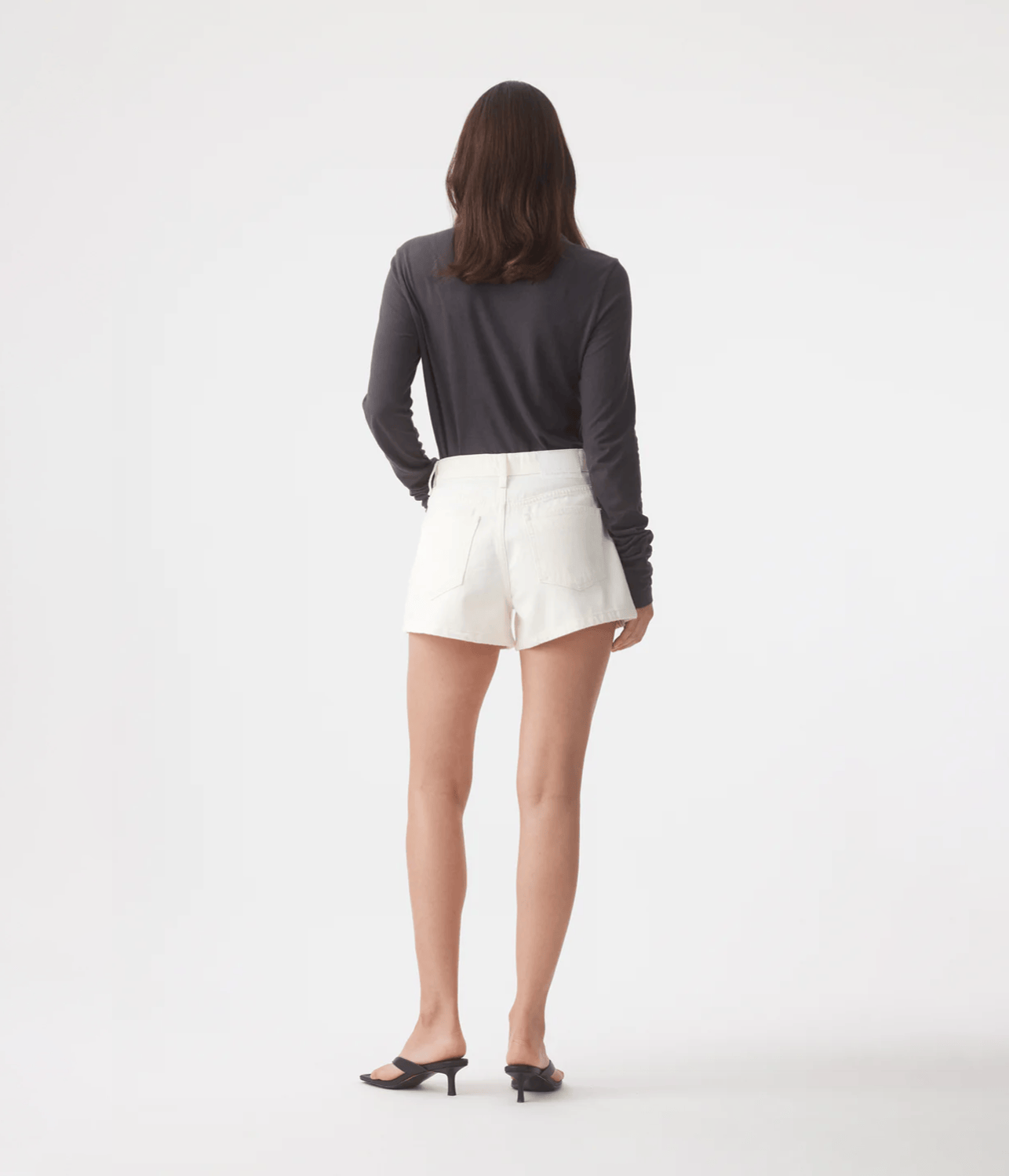 EBONY HIGH FLARE SHORT | OUTLAND DENIM | BONE OUTLAND DENIM EBONY HIGH FLARE SHORT