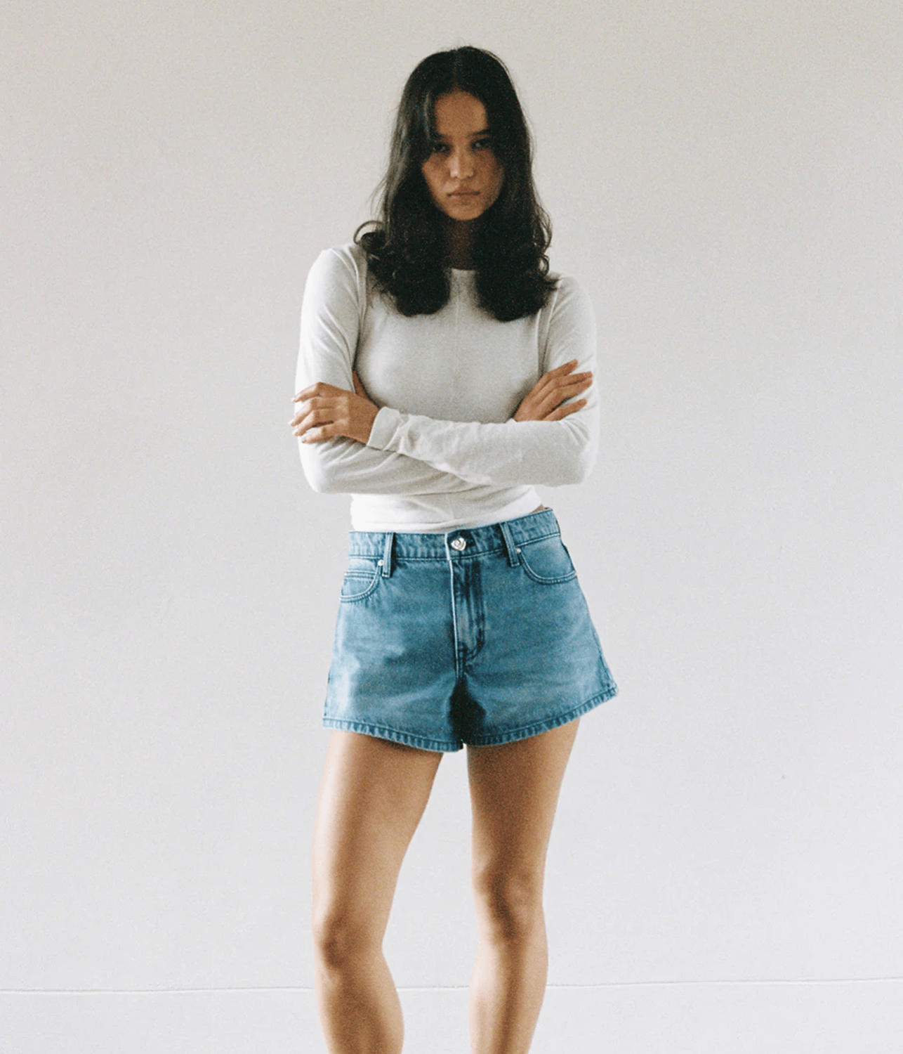 EBONY HIGH FLARE SHORT | OUTLAND DENIM OUTLAND DENIM EBONY HIGH FLARE SHORT