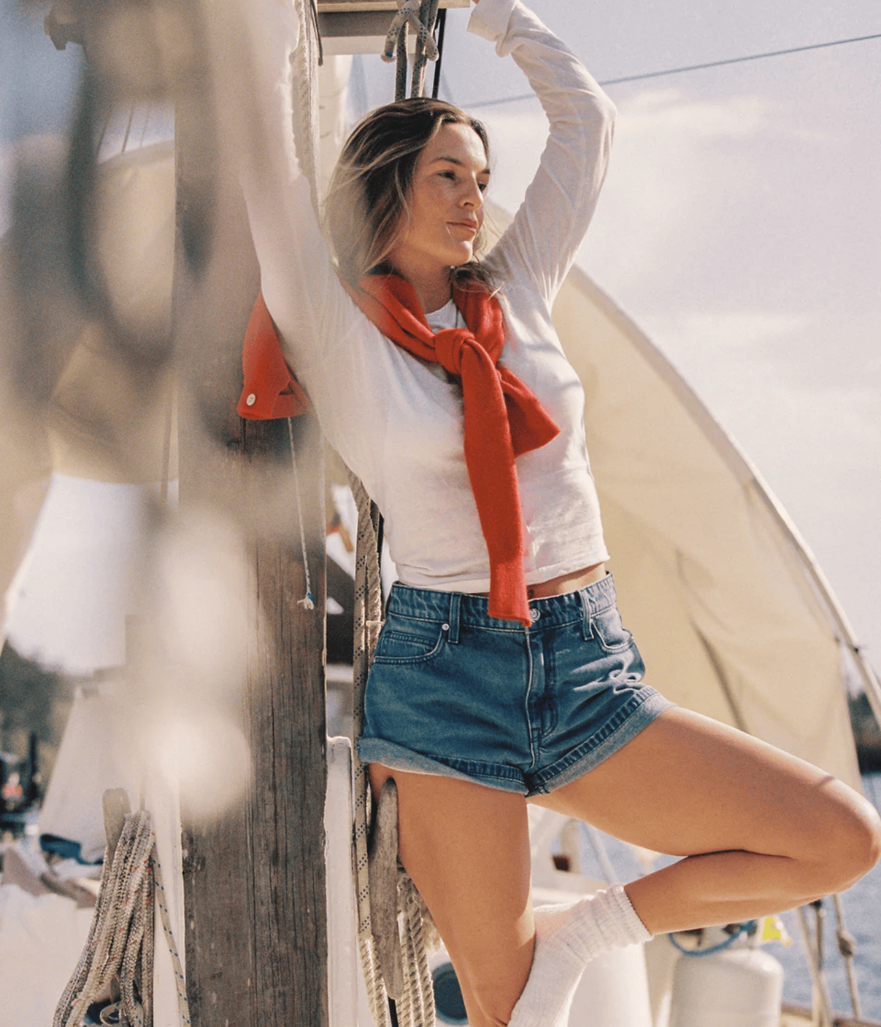 EBONY HIGH FLARE SHORT | OUTLAND DENIM OUTLAND DENIM EBONY HIGH FLARE SHORT