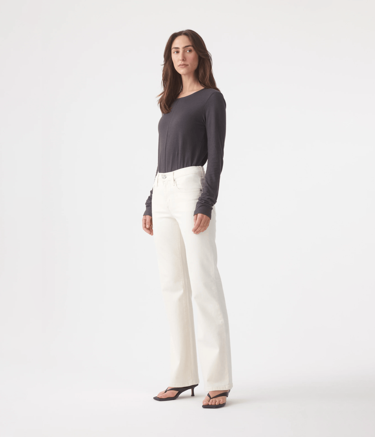 EFFIE MID FLARE JEAN | OUTLAND DENIM | MUSHROOM OUTLAND DENIM EFFIE MID FLARE JEAN