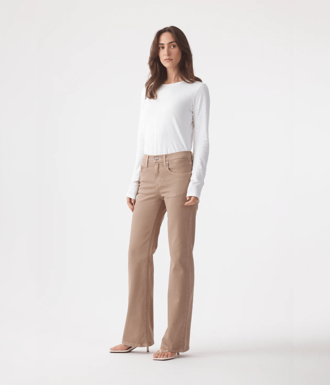 EFFIE MID FLARE JEAN | OUTLAND DENIM | MUSHROOM OUTLAND DENIM EFFIE MID FLARE JEAN