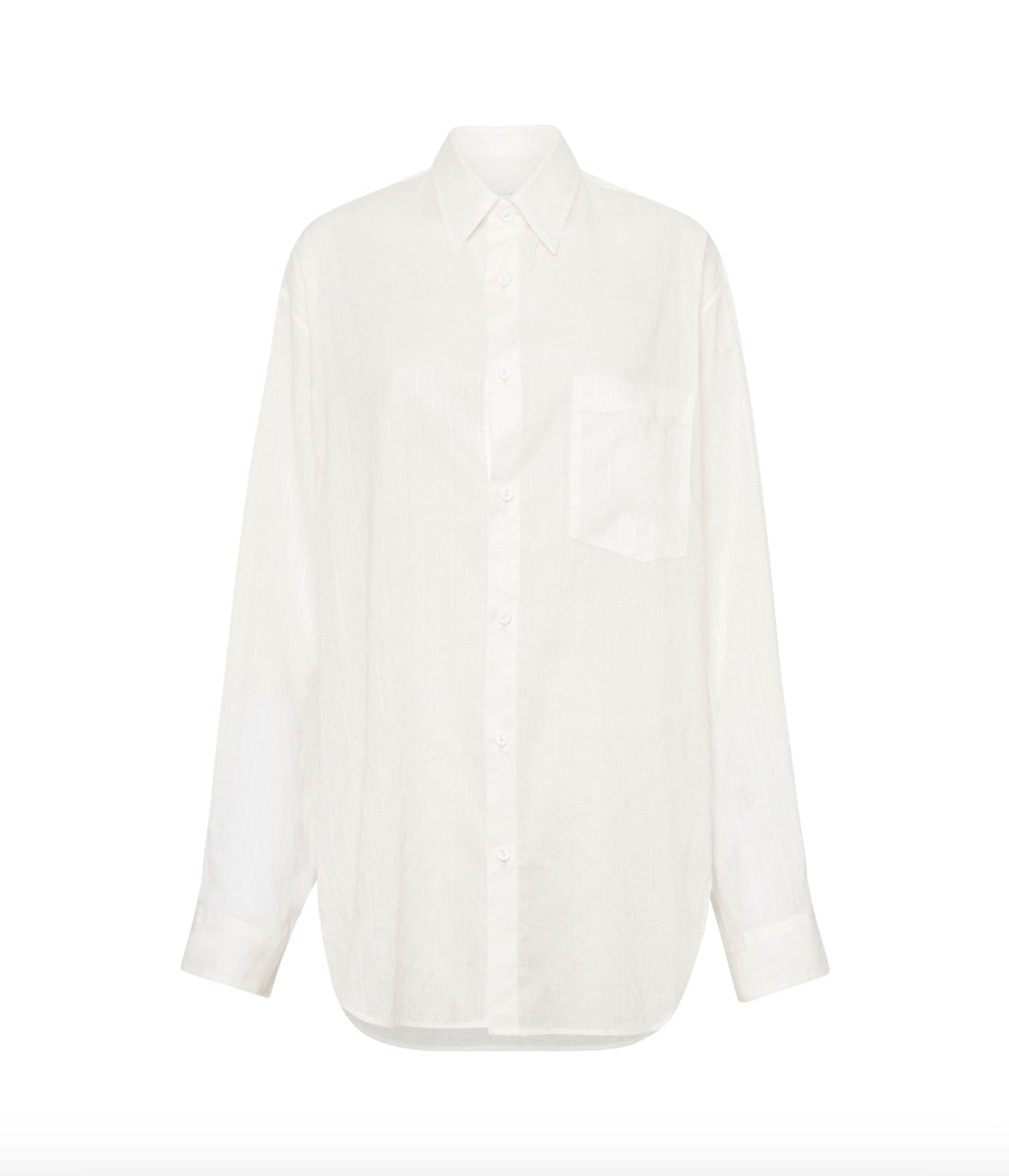 EMBROIDERED OVERSIZED SHIRT- WHITE | MATTEAU |  MATTEAU EMBROIDERED OVERSIZED SHIRT- WHITE