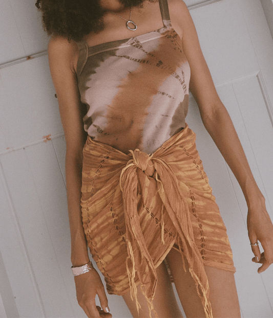 EVOLVE HANDWOVEN SARONG | BLYSS STUDIOS BLYSS STUDIOS EVOLVE HANDWOVEN SARONG - SUN GOLD