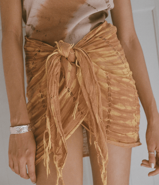 EVOLVE HANDWOVEN SARONG | BLYSS STUDIOS BLYSS STUDIOS EVOLVE HANDWOVEN SARONG - SUN GOLD